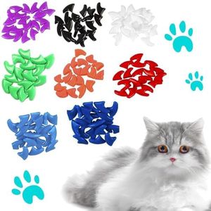 XUTONG 150PCS Cat Nail Caps, Colourful, Soft Claws Nail Covers (M)