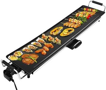 AEWHALE Electric Nonstick Extra Larger Griddle Grill-35" Teppanyaki Grill BBQ with Adjustable Temperature &Insulated Handles for Indoor/Outdoor