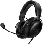 HyperX 727A8AA Cloud III – Wired Gaming Headset, PC, PS5, Xbox Series X|S, Angled 53mm Drivers, DTS, Memory Foam, Durable Frame, Ultra-Clear 10mm Mic, USB-C, USB-A, 3.5mm, Black