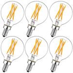 LiteHistory Dimmable g16.5 led Bulb e12 g16 1/2 led Candelabra Bulb 40w led Edison Bulb 2700K 400lm ac120v 4w g50 led Globe Bulb for Chandelier,Vanity and Ceiling Fan Light Bulbs 6Pack