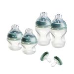 Tommee Tippee Natural Start Silicone Bottle & Pacifier Set, 5oz and 9oz, 0+ months, Slow-Flow Nipple for a Natural Latch, Breast-Like Pacifiers, Self-Sterilizing