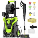 Pressure Washers, 2000W 160Bar 540L/H Jet Washers Pressure Washers with Foam Cannon, 4 Nozzles, 8M High-Pressure Hose, 6M Power Cord, Power Washer for Cars, Fences, Patios, Decks, Patios and Driveway