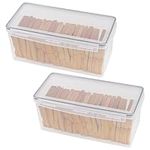 2 Pack Bread Box, Plastic Bread Container, Large Sandwich Holder, Bread Storage Container for Kitchen Counter, Bread Keeper with Airtight Lid, Bread Saver, 9 Qt / 8.5L Each