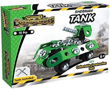 Construct IT Constructibles Tank - 72 Pieces Tank Construction Set - STEM Toys for 6+ Year Old - Tank Construction Toys - Build Your Own Tank