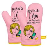 Miracu Oven Mitt, Funny Kitchen Cooking Oven Mitts, Pink Kitchen Accessories, Housewarming Gifts for Women, Baker, House Warming Gifts New Home - Fun Christmas, Birthday Baking Gifts for Women Mom