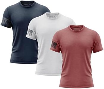 Patriot Crew Men's Red, White, and Blue Fresh T-Shirt, American Classic Tee, USA & Freedom Style Shirt (Small, 3 Pack)