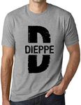 One in the City Men's Graphic T-Shirt Dieppe Eco-Friendly Limited Edition Short Sleeve Tee-Shirt Vintage Birthday Gift Novelty Heather Grey S