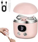 2026 New Electric Nail Clippers 2.0, Automatic Nail Trimmer with 2.5X Magnifying Glass for Seniors Adults, Strong Power Electric Nail File with LED Light and Storage Compartment (Pink)