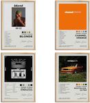 Frank Ocean Posters Album Cover Signed Limited Posters Rapper Music Posters Canvas Wall Art HD Prints Room Aesthetic Set of 4 for Teen and Girls Dorm Decor 8x12 inch Unframed