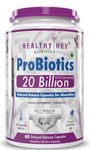 HealthyHey Nutrition Probiotic 20 Billion Cfu Supplement with Delayed - Release Capsules for Temperature Stable, Digestion, and Immune Health - (60 Capsules)