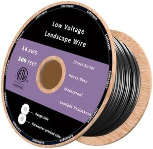 Cableague 14/2 Low Voltage Landscape Lighting Wire 500ft 14AWG*2C Waterproof Pure Copper Outdoor Direct Burial 500 feet Black