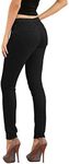 Hybrid & Company Women's Butt Lift Super Comfy Stretch Denim Skinny Yoga Jeans, Black, 20 Plus Short