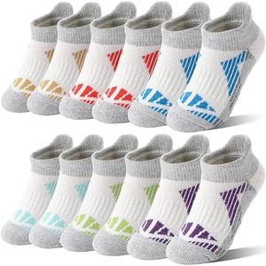 Sandsuced Kids Merino Wool Ankle Socks Girls Boys Thermal Winter Hiking Athletic Cozy Warm Thick Cushion Running No Show Gift Socks 6 Pairs Stocking Stuffers(Grey White,4-7 Years)