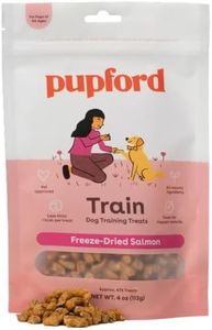Pupford Freeze Dried Dog Training Treats | 475+ Dog & Puppy Treats Per Bag - Low Calorie, Healthy, Savory & Delicious, The Perfect High Value Training Reward - Made in USA | Options: Beef Liver, Rabbit, Salmon, Sweet Potato, & Chicken (Salmon)