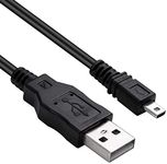 FOX MICRO Replacement Compatible Usb Cable UC-E6 for Coolpix Series(Lenght Approx 70 CM)(Black)