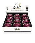 FRSH Scents FR007 - Pack of 12 - Black Cherry 42G Scented Organic Tin Air Freshener - Lifespan of Upto 60 Days - Ideal for your Car, Home & Workplace