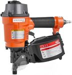 Update CN55 Pneumatic Siding Nailer for 1-Inch up to 2-1/4-Inch Nails, 15 Degree Coil Nail Gun with Bump Firing for Fast Nailing Speed, Coil Nail Gun for Pallets, Siding, Crating, Fencing, Decking