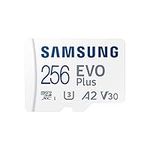 Samsung 256GB EVO Plus Micro SD Memory Card/w Adapter, UHS-1 SDR104, Class 10, Grade 3 (U3), Read up to 130MB/s, 10 Years Limited Warranty