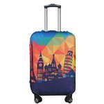 Explore Land Travel Luggage Cover Suitcase Protector Fits 18-32 Inch Luggage Modern City, L (27-30 inch Luggage)