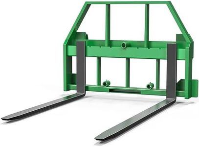 YITAMOTOR 4000lbs Skid Steer Pallet Fork Attachment, 50" Pallet Fork Frame with 48" Fork Blades Fit for John Deere Tractors Loaders Quick Tach Mount, Green