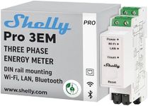 Shelly Pro 3EM (120A) | WiFi & Bluetooth 3-Phase Smart Energy Meter | 2-Way Consumption | Home Automation | Compatible with Alexa & Google Home | iOS Android App | No Hub Required | Solar Panels