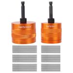 1/2" & 3/4" Copper Pipe Cleaner Set with 6 Brush Blades, Professional Plumbing Tools for Removing Rust Stains Paint from Copper and Metal Pipes(15mm & 22mm)