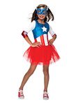 Rubie's Kid's Marvel Captain America Girl American Dream Dress Deluxe Costume, Small, Age 3 - 4, HEIGHT 3’ 8” - 4'