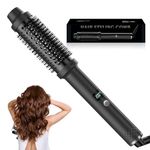 Thermal Brush OKWRAP Hot Round Brush Ionic 3 in 1 38 mm Hot Hair Brushes for Hair Styling 120-210℃ Digital Display 5 Temperatures, Curling Iron Creates Loose Curls, Dual Voltage for Travel