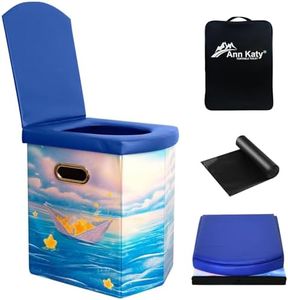 Ann Katy Portable Toilet for Adults,XL Camping Toilet Portable Potty for Adult, Foldable Portable Toilet for Camping Car Boat Hiking Beach RV