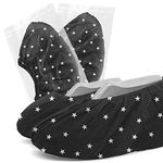 Shoe Covers Disposable 50 Count - 25 Individually Wrapped Pairs - Star Print Protectors for Booties, Shoes - Shoe Cover for Indoors and Outdoors, Realtor, Repair Work