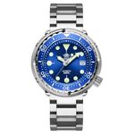 ADDIESDIVE Diver Watches for Men 47.5 MM Automatic Wristwatch Nh35 Waterproof 300 M Luminescent Chromalight Dial My-H5, blue, big 47.5MM, diving