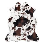 Faux Cowhide Rug Cute Cow Print Rug Area Rug Fun Western Room Decor for Bedroom Living Room Non-Slip (3.6ft x 2.4ft)