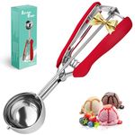 SPEENSUN Ice Cream Scoop with Rubber Easy Trigger-Large Size(6cm),Melon Baller Scoop,Stainless Steel Cookie Scoop,Durable and Effortless for Ice Cream,Melon Baller,Mash Potato and Baking
