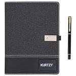 Kurtzy Multi-Function Wireless Charging Notebook - A5 Travel Portfolio with 8000mAh Mobile Power Bank & 16GB USB Flash Drive - Smart Business Folder