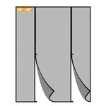 Yotache Magnetic Screen Door Fits Door Size 60 x 80, Screen Size 62" x 81" Double Door Screen Curtain for Sliding Door