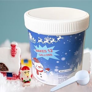Instant Snow Powder Artificial Instant Snow 18 Ounces Fake Snow Decoration for Winter Displays, Christmas Village - Artificial Snow for Holiday Décor, Flocked Christmas Trees Snowflakes