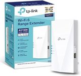 TP-Link Mesh WiFi 6 Booster, Ultraxtend WiFi Range Extender AX1500 Mbps with 1 Gigabit Port, Internet Booster, 5GHz, App Control Easy Setup, UK Plug (RE500X)