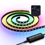 Elgato Light Strip Pro – Individually Addressable RGB LEDs, AI Scenes, Adjustable Speed/Intensity/Direction – App Controlled on Mac, PC, iPhone, Android, Stream Deck