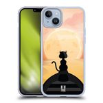 Head Case Designs Boat Cat And Moon Soft Gel Case Compatible With Apple iPhone 14 Plus