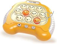 Pop Fidget Toy It Game, Handheld Electronic Game for Kids, Sensory Fidget Toy Handheld Pop Game Quick Push Bubbles Game Light Up Pop-It,Birthday Gifts for 3 4 5 6 7 8 9 Year Old Boys Adults (Yellow)