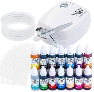 Airbrush Cake Kit with Compressor Watson and Webb Airbrushing System for Baking with 8 Colors