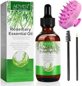 Aceite de Romero Para el Cabello con Peine de Masaje, Rosemary Oil Hair Growth Para el Crecimiento del Cabello, la Caída del Cabello, Estimula el Crecimiento del Cabello y lo Nutre Fortalece, 60ml