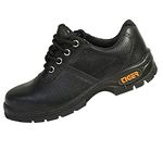 Tiger Men's Low Ankle Lorex Steel Toe Safety Shoes (Size 12 UK, Black, Leather) (TIGER12a)