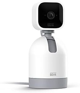 Blink Mini Pan-Tilt Camera (newest model), Rotating indoor plug-in smart security camera, two-way audio, HD video, motion detection, Works with Alexa (White)