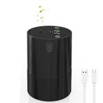 Waterless Oil Diffuser for Home Car, USB Rechargeable Essential Oil Diffusers, Portable Mini Aromatherapy Electric Diffuser for Office, Bedroom, Small Spaces, Timing Function, 4 Mist Level (Black)