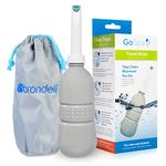 Brondell GoSpa Essential Portable Bidet for Everyday Use, Camping, Hiking, and Outdoor Activities, Compact and Discreet, includes Travel Bag, 400ml, Fog