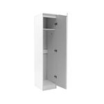 Reflect - 1 Door Plain Wardrobe (Gloss White/Matt White)