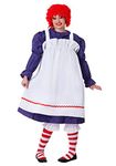 Deluxe Raggedy Doll Plus Size Costume for Women | Classic Rag Patchwork Halloween Outfit 2X