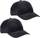 Marky G Apparel Corduroy Cap (2 Pack), Black-1, One Size