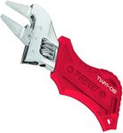 110mm Stubby Pocket Sized Adjustable Wrench Spanner with Ultra Slim 2mm Jaws and Comfort Handle Cover (TPR), ENGINEER TWM-08